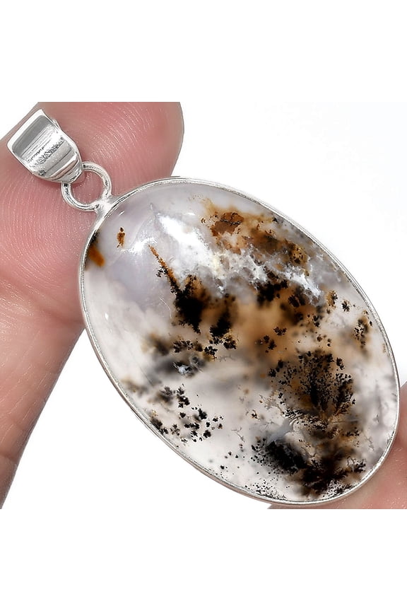 Natural Robinson Ranch Plume Agate 925 Sterling Silver Pendant Jewelry SDP100286