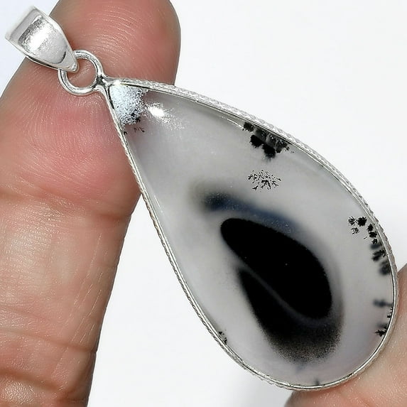 Natural Robinson Ranch Plume Agate 925 Sterling Silver Pendant Jewelry SDP101258