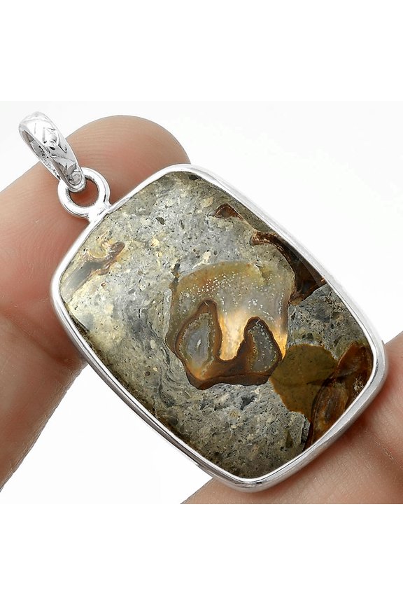 Natural Rock Calcy 925 Sterling Silver Pendant Jewelry P-1001 SDP118328