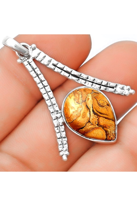 Natural Rock Calcy 925 Sterling Silver Pendant Jewelry P-1034 SDP125623