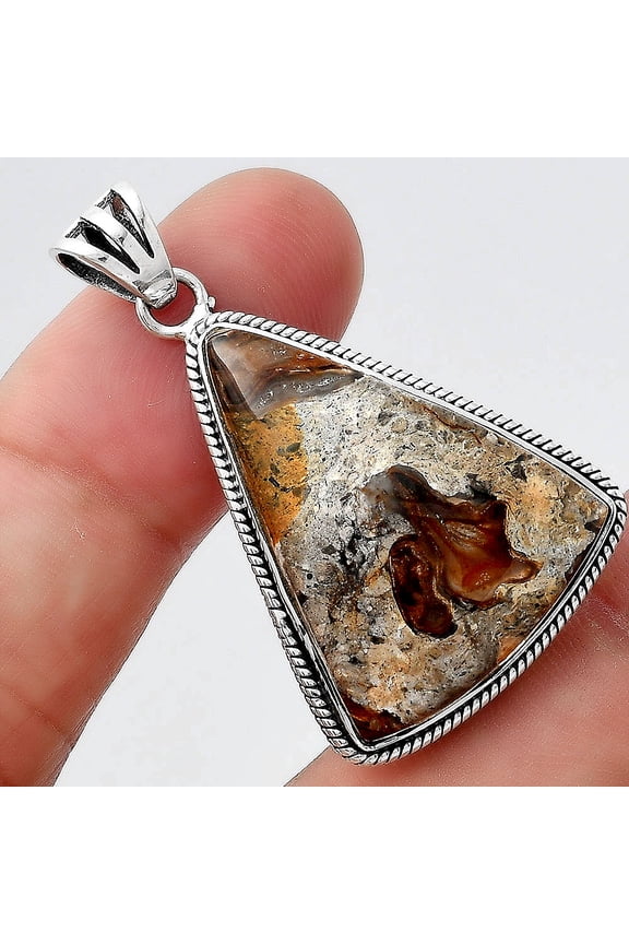 Natural Rock Calcy 925 Sterling Silver Pendant Jewelry P-1056 SDP156172