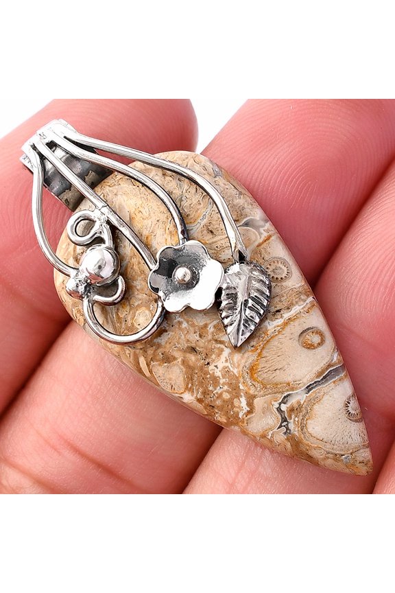 Natural Rock Calcy 925 Sterling Silver Pendant Jewelry P-1581 SDP146004