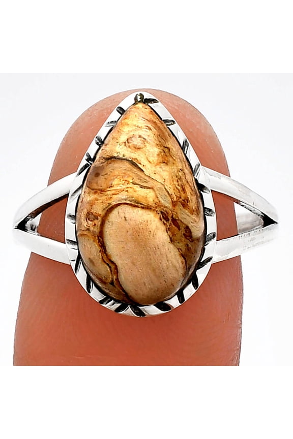Natural Rock Calcy 925 Sterling Silver Ring s.9 Jewelry R-1074 SDR230863