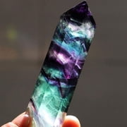 Natural Rock Fluorite Crystal Points 6 Facet Single Crystal Point Healing 2.75" - 3.54"