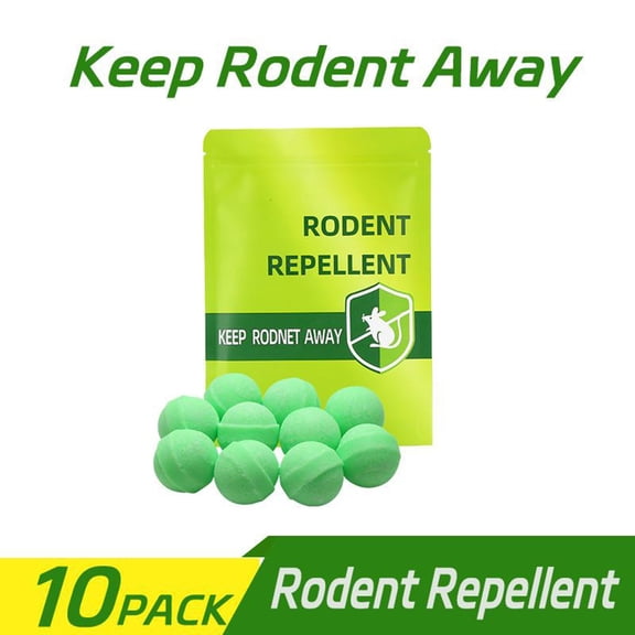 Natural Rodent Repellent Granules – Plant-Based Mouse & Rat Deterrent for Indoor Outdoor Use, Effective Pest Control for Garden Yard Home (10 Count)