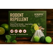 Natural Rodent Repellent Pouches  Peppermint Oil Pest Control for Mice, Rats, Moles, Spiders & Insects  Indoor & Outdoor Mouse Deterrent Safe for Pets & Family-10 Pellet