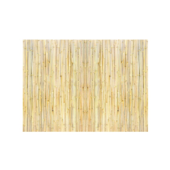 Natural Rolled Bamboo Privacy Fence Eco Friendly 4 ft H x 6 ft L x 0.75 in D Decorative Screen for Garden Backyard Balcony Patio Poolside