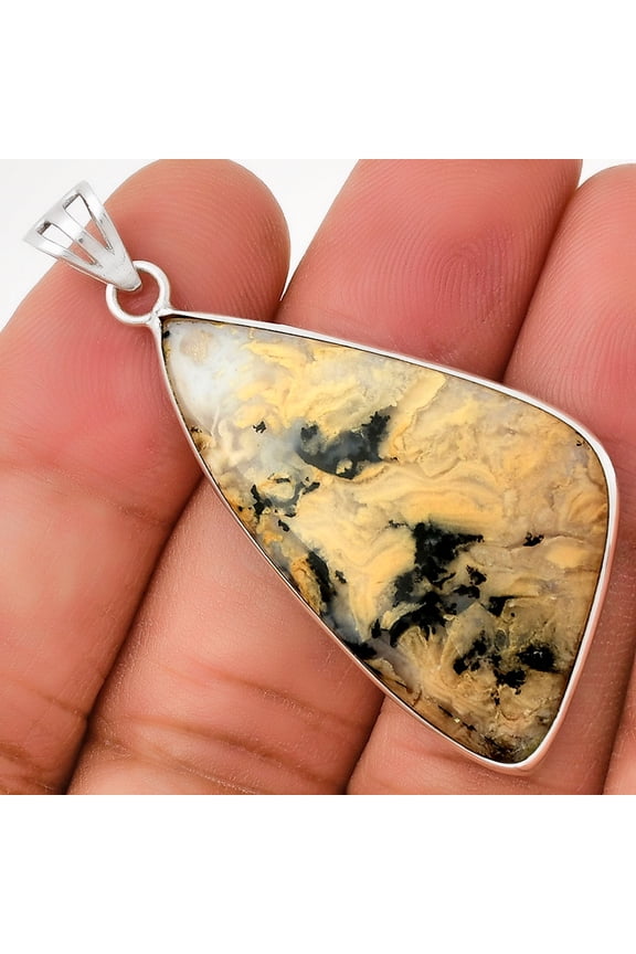 Natural Rose Plume Agate 925 Sterling Silver Pendant Jewelry P-1001 SDP130113