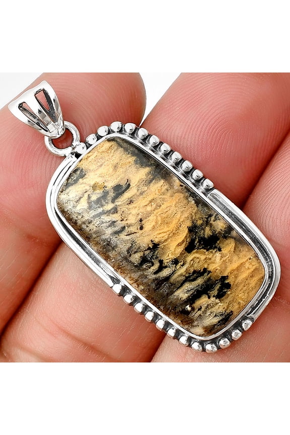 Natural Rose Plume Agate 925 Sterling Silver Pendant Jewelry P-1073 SDP139797