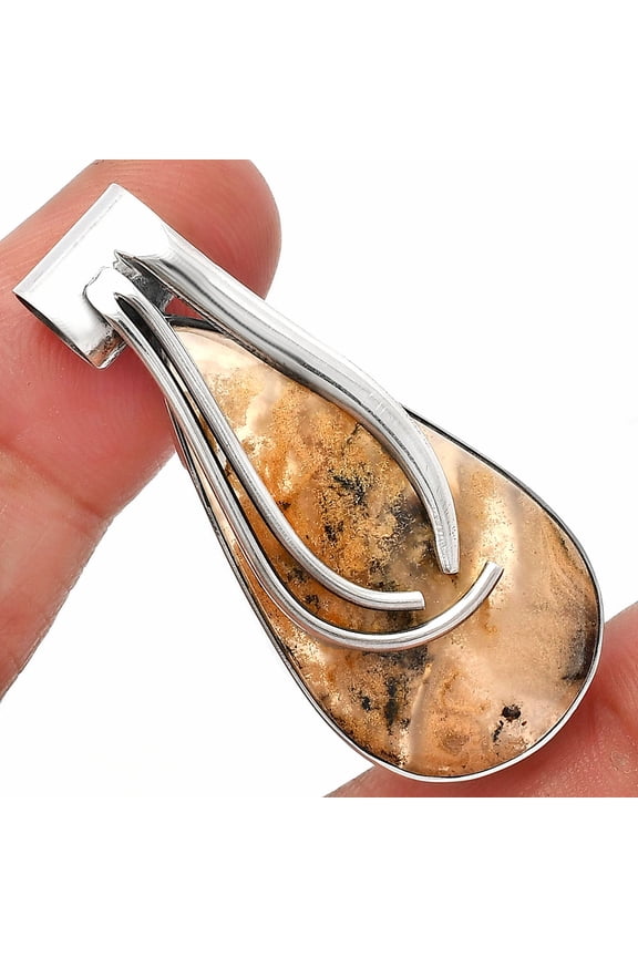 Natural Rose Plume Agate 925 Sterling Silver Pendant Jewelry P-1252 SDP147216