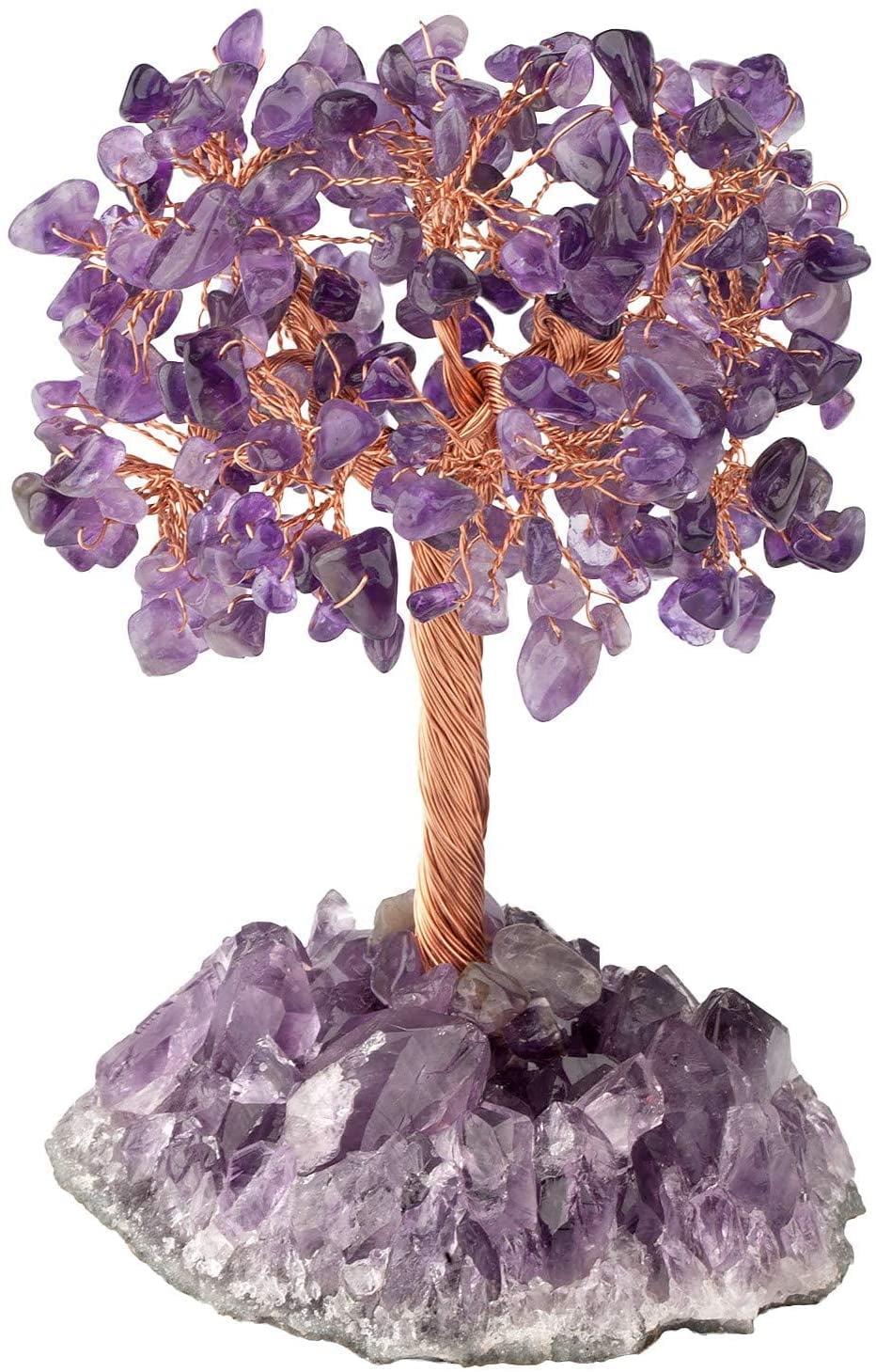 Rose Quartz & Amethyst Natural Healing Crystal Tree