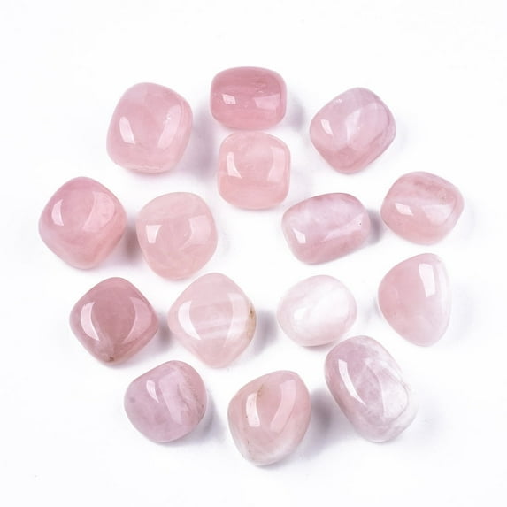 Natural Rose Quartz Beads Healing Stones for Energy Balancing Meditation Therapy Tumbled Stone Vase Filler Gems No Hole/Undrilled Nuggets 24~30x18~28x11~22mm 250~300g/bag