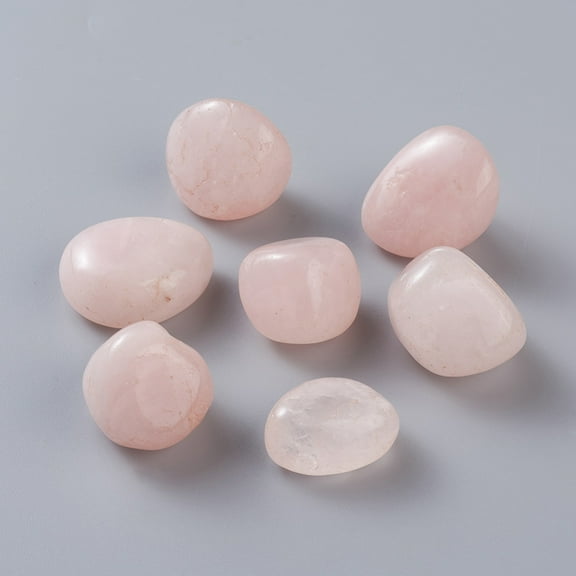 Natural Rose Quartz Beads Tumbled Stone Healing Stones for 7 Chakras Balancing Therapy No Hole/Undrilled 20~30x15~28mm
