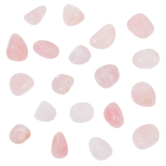 Natural Rose Quartz Beads for Wire Wrapped Pendants Making No Hole/Undrilled Nuggets Tumbled Stone Vase Filler Gems 16.5~24x14.5~19x9~16.5mm 120g/box