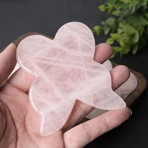 Natural Rose Quartz Butterfly Gua Sha Tool for Facial Lifting and Tightening - Unisex Skincare Massage Tool