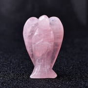 Natural Rose Quartz Carved Healing Angel Figurines Reiki Energy Stone Display Decorations 3740mm Rose Quartz