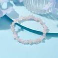 thumbnail image 1 of Natural Rose Quartz Chips Beaded Stretch Bracelets for Women Inner Diameter: 2-1/4~2-1/2 inch(50~52mm) Rose Quartz, 1 of 3