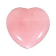 thumbnail image 1 of Natural Rose Quartz Heart Gemstones - Love PalmThumb Worry Stone, October Birthstone, 1 of 8