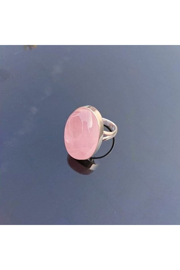 Natural Rose Quartz Ring, 925 Sterling Silver Ring, Teardrop Rose Quartz Ring, Gift for her, Capricorn January Birthstone, Promise Ring