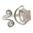 thumbnail image 1 of Natural Rose Quartz Ring, Raw Quartz Gemstone Ring, Birthstone, Designer, 925 Sterling Silver, Womens Ring, Christmas, Adjustable Ring, Handmade, Statement Jewelry, Rough Jewelry, 1 of 6
