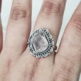 thumbnail image 1 of Natural Rose Quartz Ring, Rough Quartz Gemstone Ring, Birthstone, Bohemian Ring, 925 Sterling Silver, Womens Ring, Christmas, Thanksgiving, Handmade, Statement Jewelry, Rough Gemstone Jewelry, 1 of 5