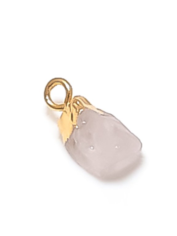 Natural Rose Quartz Rough 925 Sterling Silver Jewelry Pendant 0.59"