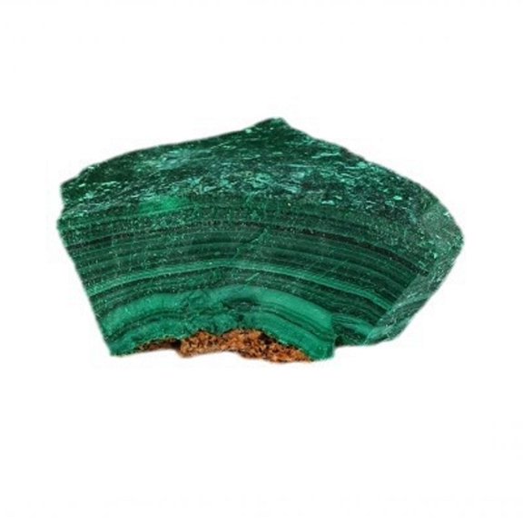 Natural Rough Banded Malachite Slab Specimen, Unpolished Layered Green Malachite Raw Chunk for Geology Science Teaching, Rock Mineral Collection, Tabletop Crystal Decor & Mineral Hobby Display Orname