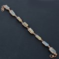 thumbnail image 1 of Natural Rough Blue Kynite Gemstone Handmade Copper Gift Bracelet 7-8", 1 of 3
