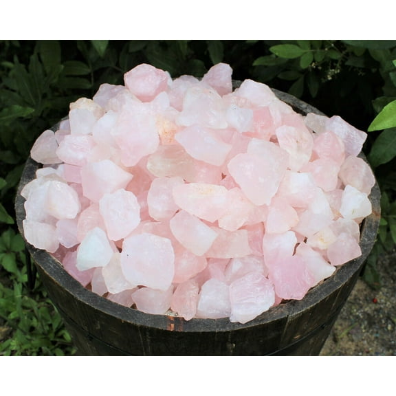 Natural Rough Madagascar Pink Quartz Crystals: 1/4 lb (Raw Rose Quartz) 4 oz