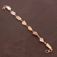 thumbnail image 1 of Natural Rough Mother Of Pearl Gemstone Handmade Copper Bracelet 7-8", 1 of 3
