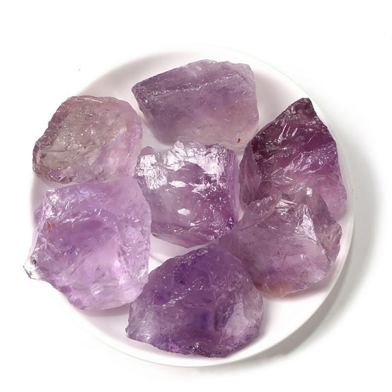 Natural Rough Raw Amethyst Display Decorations Reiki Stones for Fountain Rocks Wire Wrapping Witchcraft Home Decorations Random Size and Shape 30~50mm 100g/bag