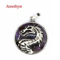 thumbnail image 1 of Natural Round Crystal Chinese Dragon Pendant Stone Jewelry Healing Reiki Gift, 1 of 5
