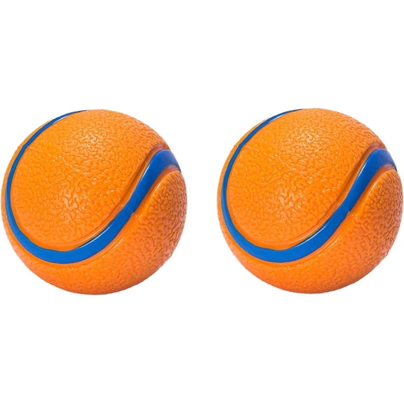Natural Rubber Sound-Sounding Sog Toy Balls,Dog Toy Ball, with a Groove Design That is Resistant to Bites, Has a High Bounce, Dog Training Interactive Pet Toy, Relieving Pet Anxiety,（small size）2Pack