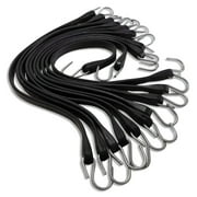 Natural Rubber Tarp Straps | JB | Bungee Cord Tie Down | 21 inch Standard S hook - 50 pack