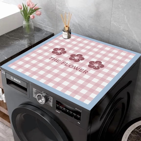Natural Rubber Washing Machine Cover Pad 50x60cm - UV Resistant, Water Absorbent & Quick Drying, Non-Slip Protector Mat for Top Loader and Front Loader Drum Washers in Laundry Room