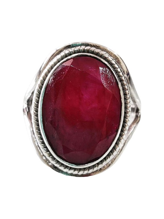 Natural Ruby Corundum Ring, Ruby Corundum Ring, July Birthstone, Designer Band, 925 Sterling Silver, Womens Ring, Christmas, Thanksgiving, Handmade, Statement Jewelry, Natural Gemstone Ring