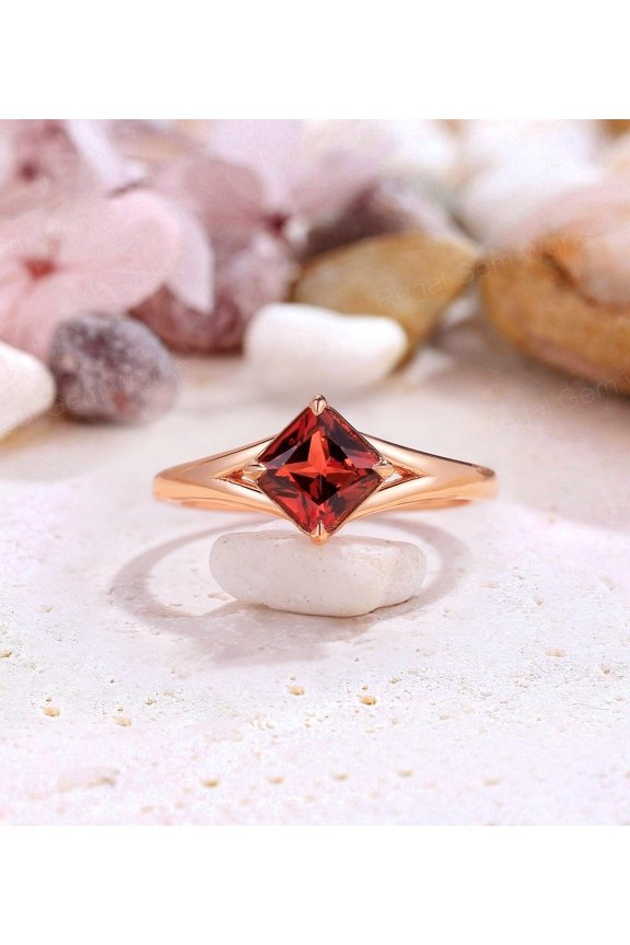 Natural Ruby Gemstone Ring Woman And Mens Birthstone Gift Ring Promise Ring
