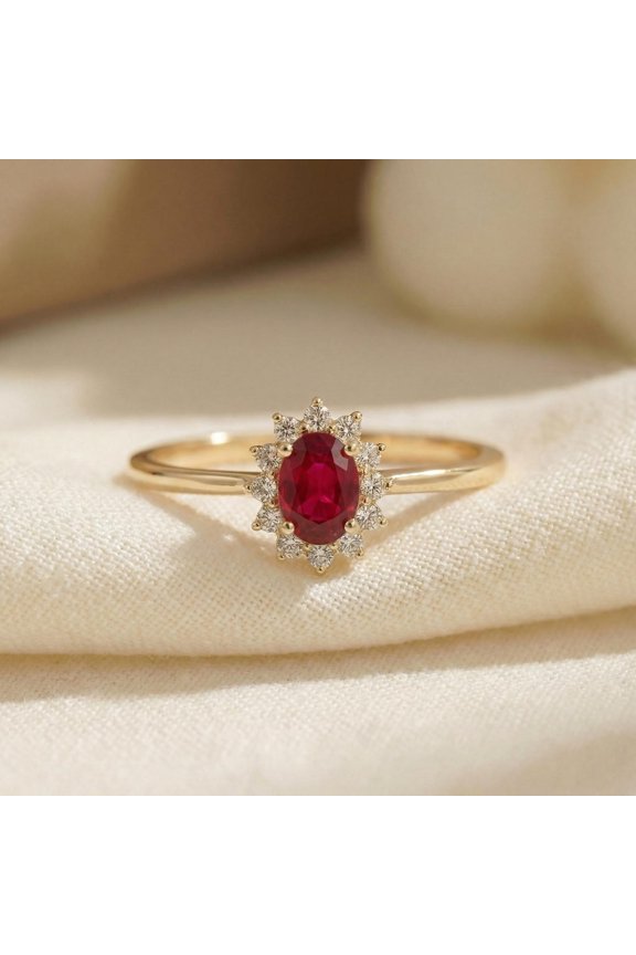 Natural Ruby Gemstone Ring Woman And Mens Birthstone Gift Ring Promise Ring