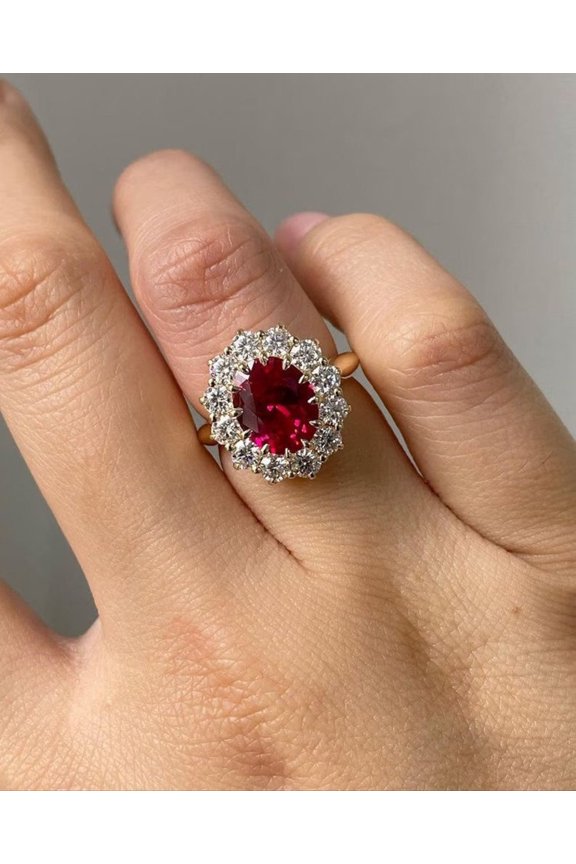 Natural Ruby Gemstone Ring Woman And Mens Birthstone Gift Ring Promise Ring