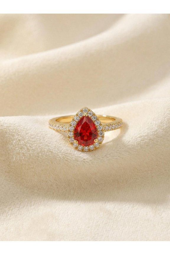 Natural Ruby Gemstone Ring Woman And Mens Birthstone Gift Ring Promise Ring