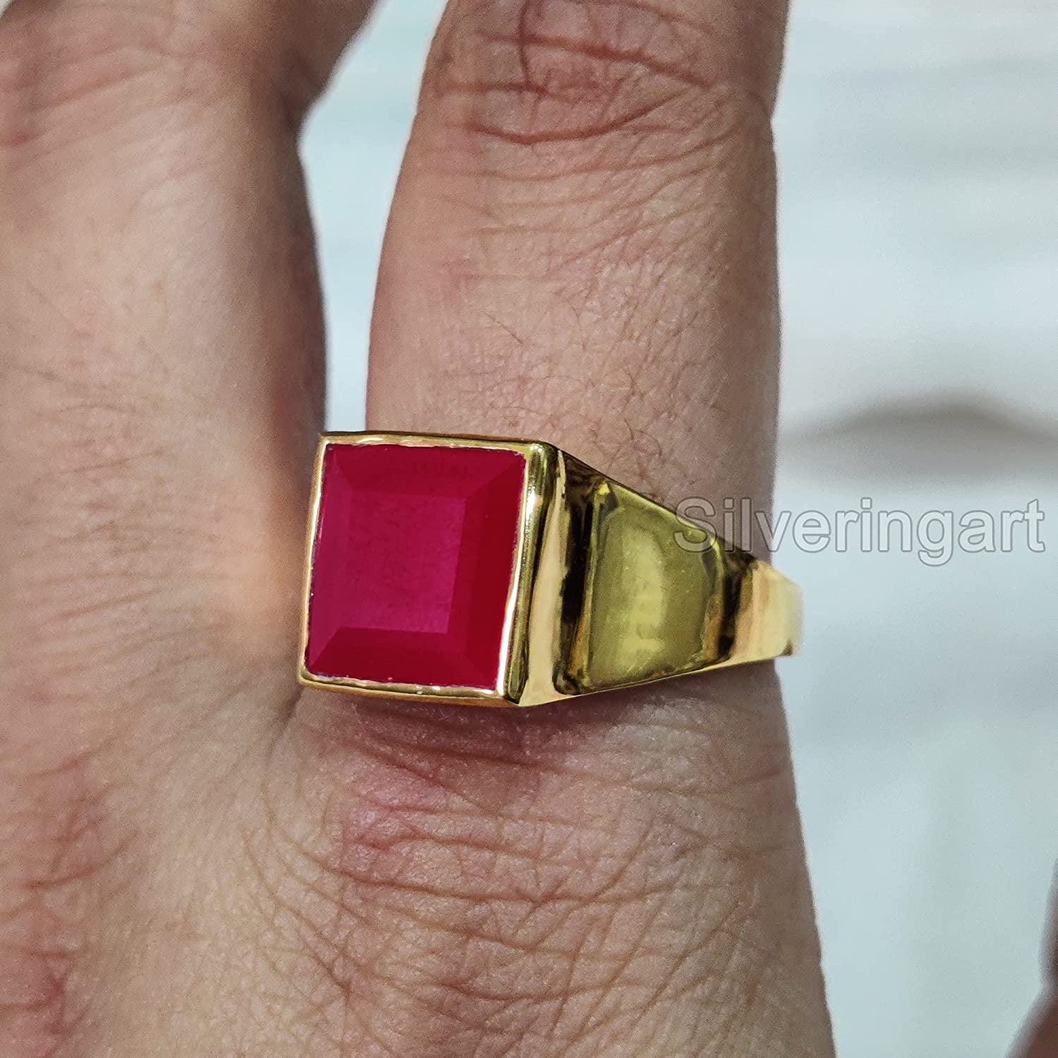 July Birthstone Signet Ring July Birthstone Signet Ring