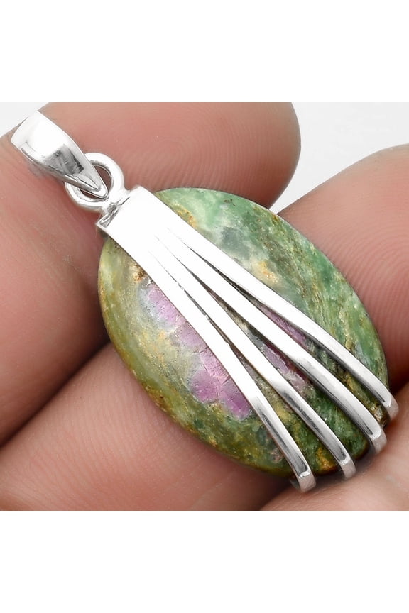 Natural Ruby In Fuchsite 925 Sterling Silver Pendant Jewelry P-1302 SDP109904