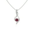 thumbnail image 1 of Natural Ruby with Moissanite Infinity Design Pendant Necklaces for Women in Sterling Silver, July Birthstone Jewelry Gifts for Her Birthday, Wedding Anniversary, Mothers Day, Christmas,Valentines, 1 of 7