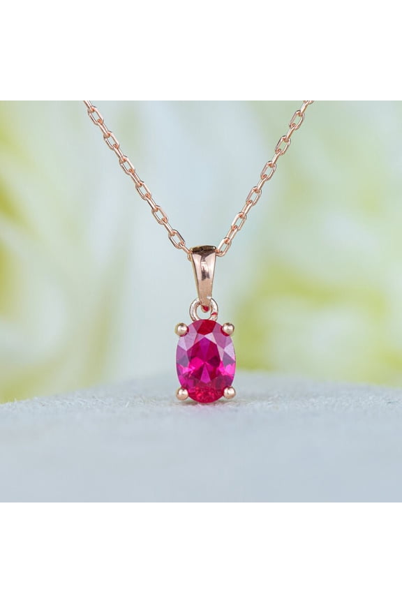 Natural Ruby Pendant Silver Pendant Handmade Pendant birthstone jewelry locket chain Promise Pendant