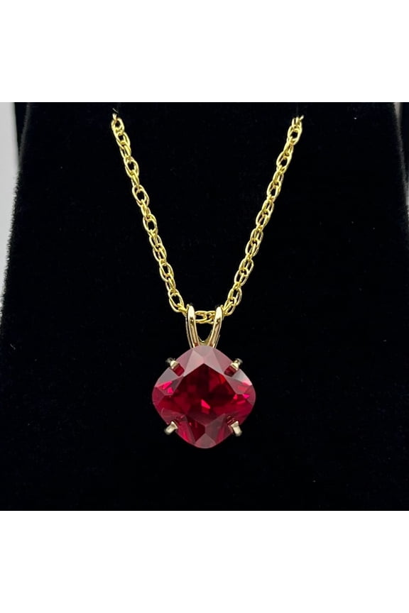 Natural Ruby Pendant Silver Pendant Handmade Pendant birthstone jewelry locket chain Promise Pendant