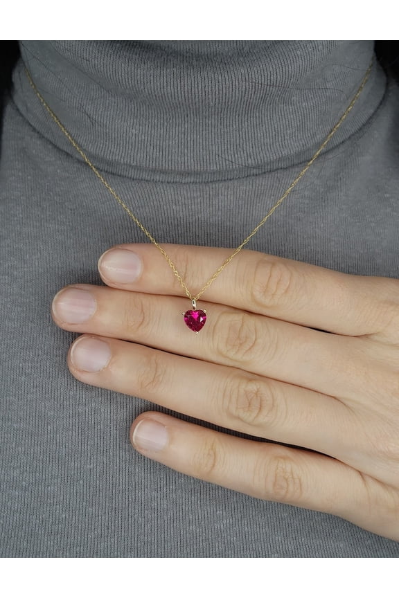 Natural Ruby Pendant Silver Pendant Handmade Pendant birthstone jewelry locket chain Promise Pendant