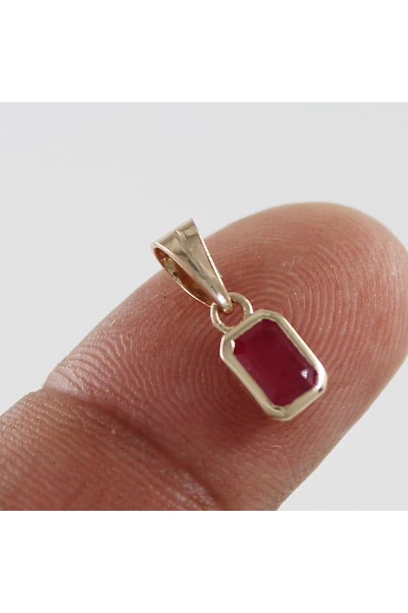 Natural Ruby Pendant Silver Pendant Handmade Pendant birthstone jewelry locket chain Promise Pendant