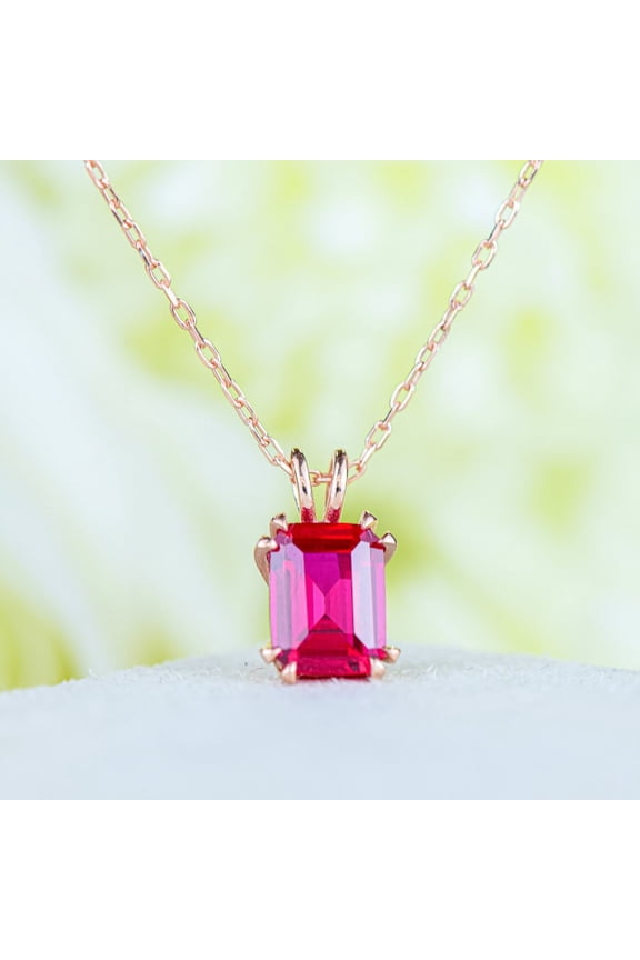 Natural Ruby Pendant Silver Pendant Handmade Pendant birthstone jewelry locket chain Promise Pendant