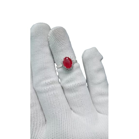 Natural Ruby Ring, AAA Ruby Gemstone Ring, July Birthstone, Zircon Ring, Womens Ring, Gold Micron, 925 Sterling Silver, Cocktail Tiny Ring, Dainty Minimalist Stacking jewelry, Anniversary Gift Ring
