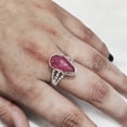 thumbnail image 1 of Natural Ruby Ring, Rough Ruby Gemstone Ring, July Birthstone, Doted Band, 925 Sterling Silver, Womens Ring, Christmas, Thanksgiving, Handmade, Statement Jewelry, Raw Gemstone Jewelry, 1 of 6